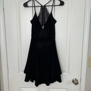 Black Windsor Dress with open back
